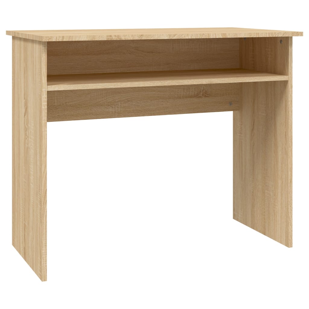 Bureau 90x50x74 cm bewerkt hout sonoma eikenkleurig is nu te koop bij PeponiXL, paradijselijk wonen!