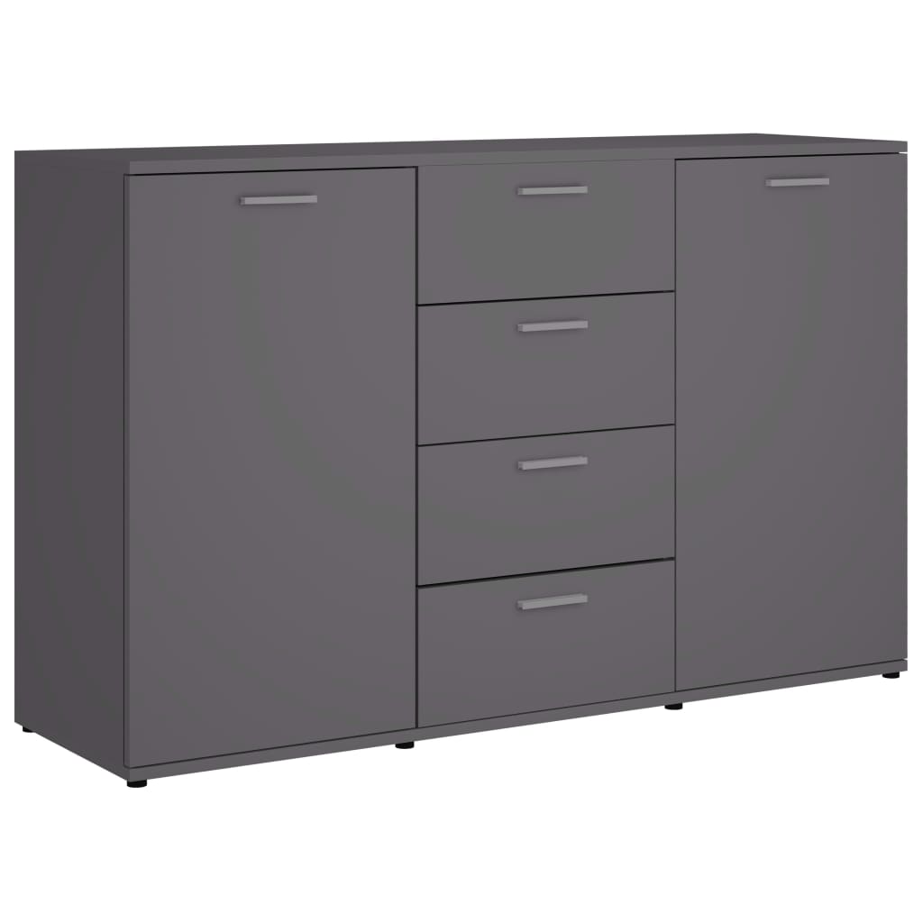 Dressoir 120x35,5x75 cm bewerkt hout grijs is nu te koop bij PeponiXL, paradijselijk wonen!