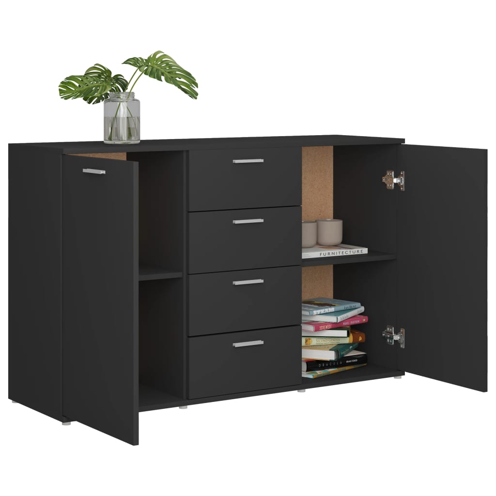 Dressoir 120x35,5x75 cm bewerkt hout grijs is nu te koop bij PeponiXL, paradijselijk wonen!