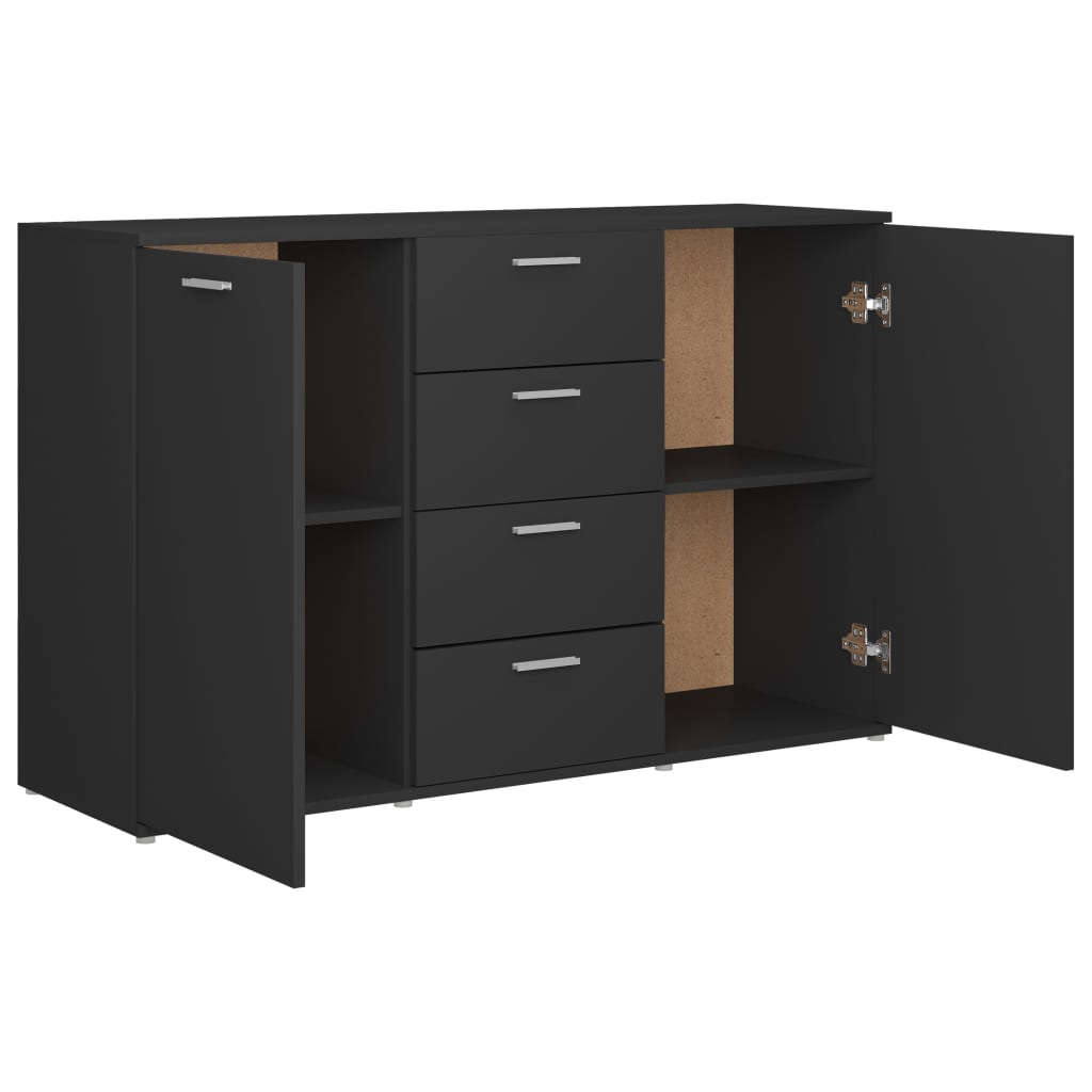Dressoir 120x35,5x75 cm bewerkt hout grijs is nu te koop bij PeponiXL, paradijselijk wonen!