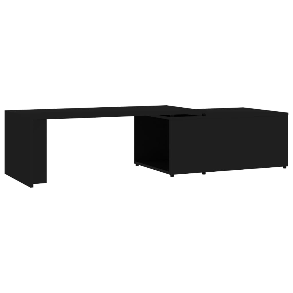 Salontafel 150x50x35 cm bewerkt hout zwart is nu te koop bij PeponiXL, paradijselijk wonen!