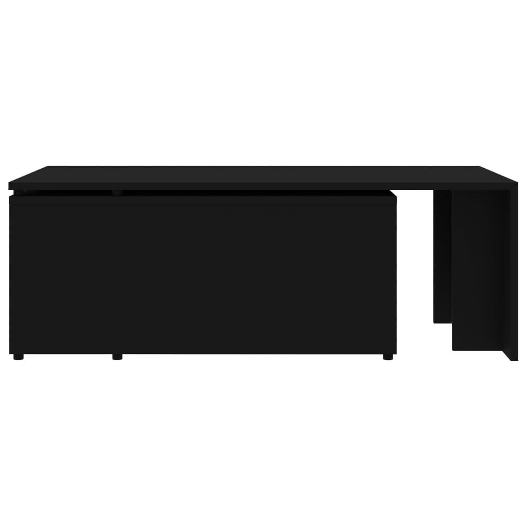 Salontafel 150x50x35 cm bewerkt hout zwart is nu te koop bij PeponiXL, paradijselijk wonen!