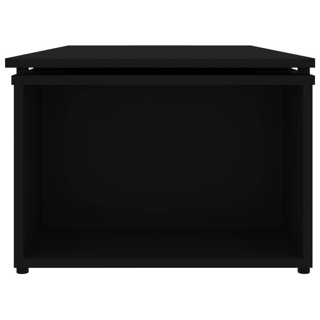 Salontafel 150x50x35 cm bewerkt hout zwart is nu te koop bij PeponiXL, paradijselijk wonen!