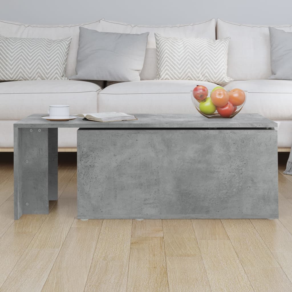 Salontafel 150x50x35 cm bewerkt hout betongrijs is nu te koop bij PeponiXL, paradijselijk wonen!