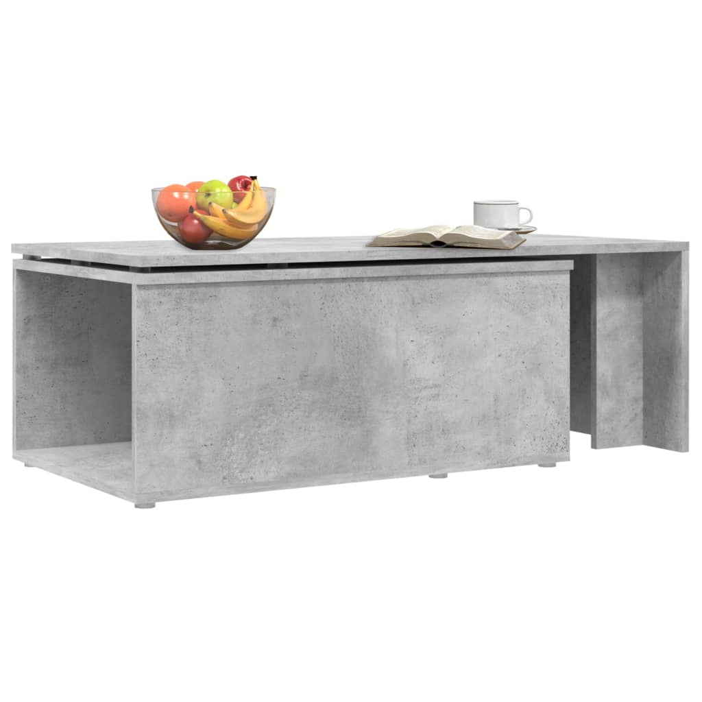 Salontafel 150x50x35 cm bewerkt hout betongrijs is nu te koop bij PeponiXL, paradijselijk wonen!