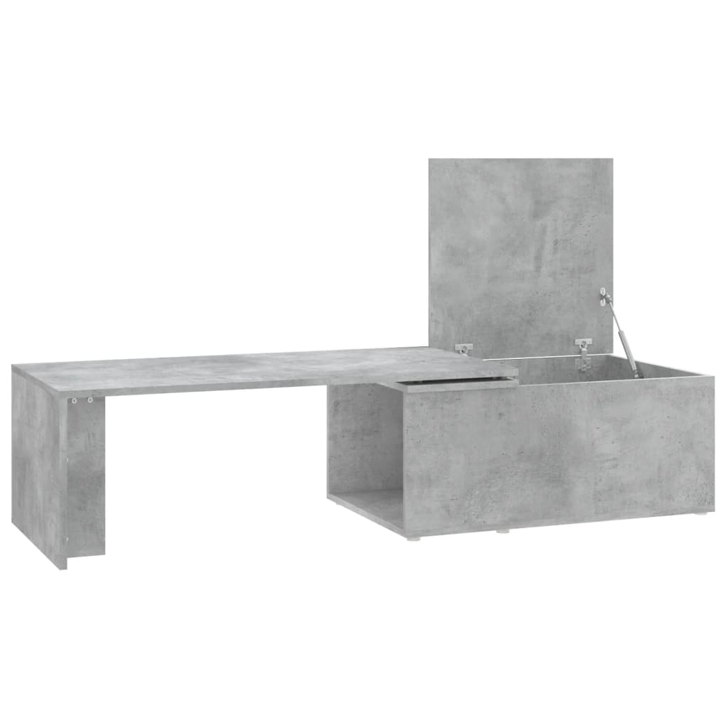 Salontafel 150x50x35 cm bewerkt hout betongrijs is nu te koop bij PeponiXL, paradijselijk wonen!