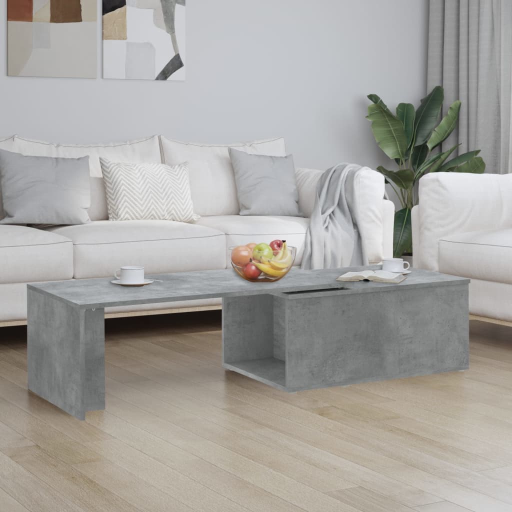 Salontafel 150x50x35 cm bewerkt hout betongrijs is nu te koop bij PeponiXL, paradijselijk wonen!