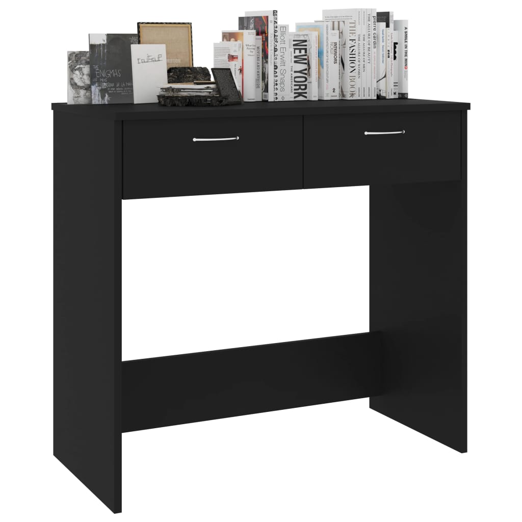 Bureau 80x40x75 cm bewerkt hout zwart is nu te koop bij PeponiXL, paradijselijk wonen!