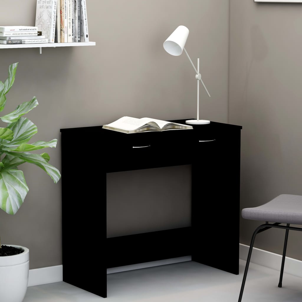 Bureau 80x40x75 cm bewerkt hout zwart is nu te koop bij PeponiXL, paradijselijk wonen!