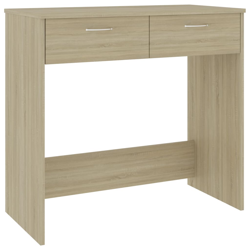 Bureau 80x40x75 cm bewerkt hout sonoma eikenkleurig is nu te koop bij PeponiXL, paradijselijk wonen!