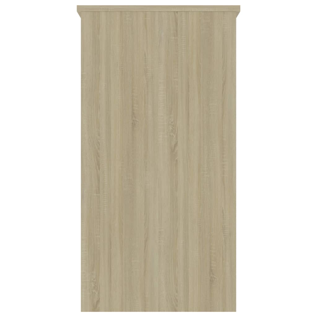 Bureau 80x40x75 cm bewerkt hout sonoma eikenkleurig is nu te koop bij PeponiXL, paradijselijk wonen!