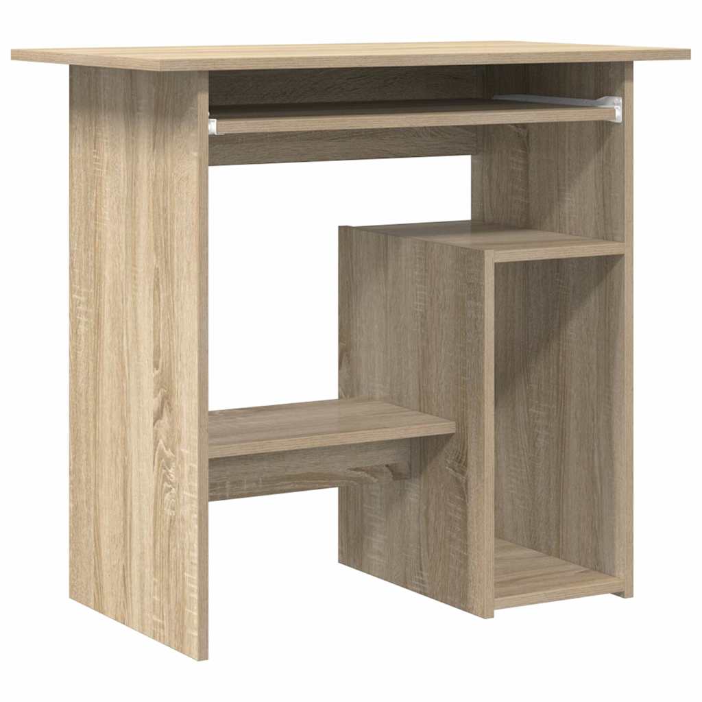 Bureau 80x45x74 cm bewerkt hout sonoma eikenkleurig is nu te koop bij PeponiXL, paradijselijk wonen!