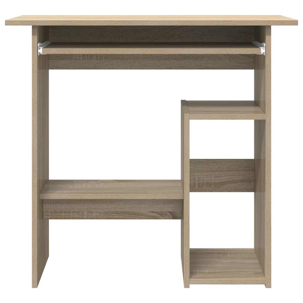 Bureau 80x45x74 cm bewerkt hout sonoma eikenkleurig is nu te koop bij PeponiXL, paradijselijk wonen!