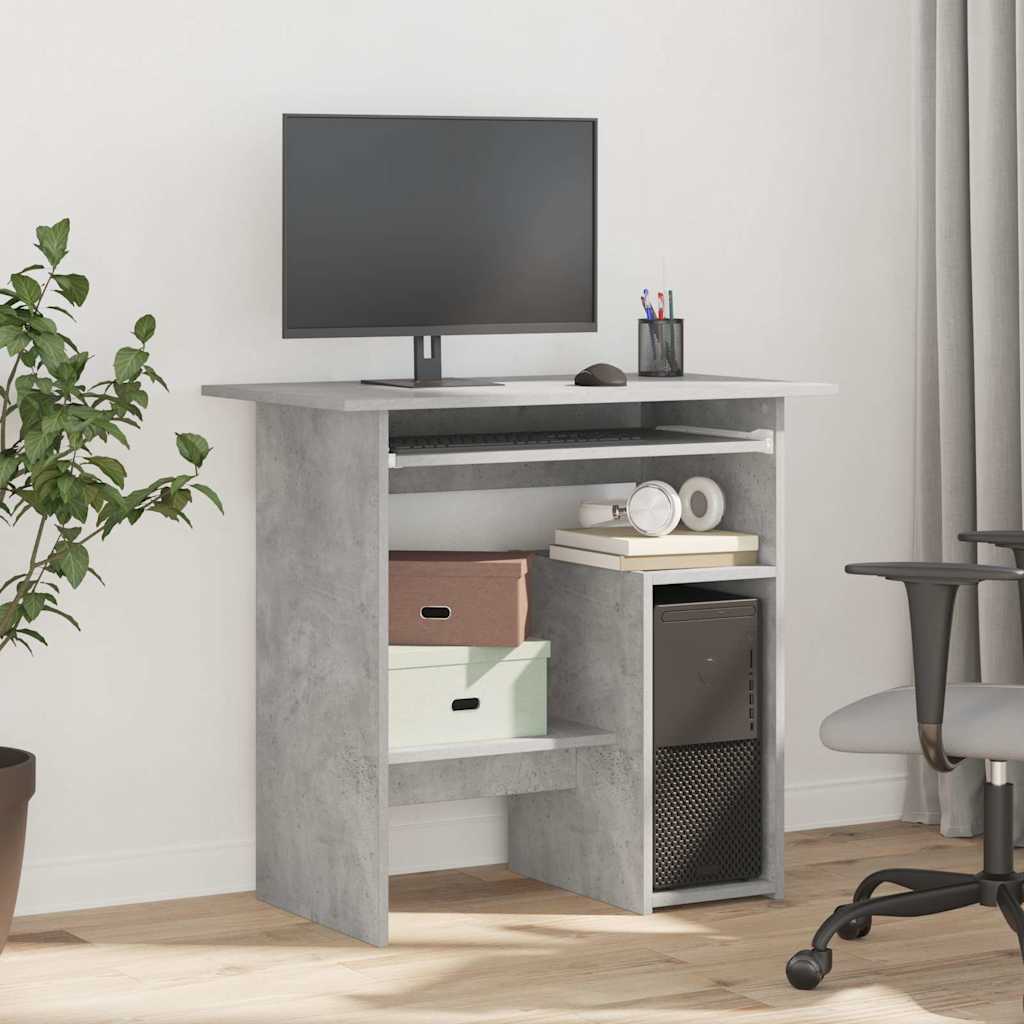 Bureau 80x45x74 cm bewerkt hout betongrijs is nu te koop bij PeponiXL, paradijselijk wonen!