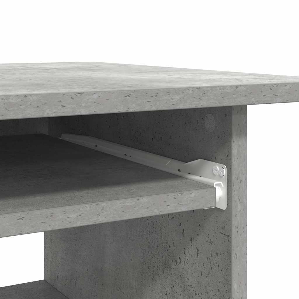 Bureau 80x45x74 cm bewerkt hout betongrijs is nu te koop bij PeponiXL, paradijselijk wonen!
