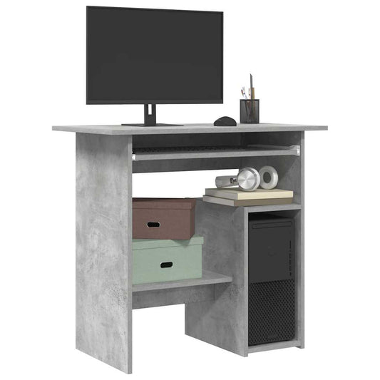 Bureau 80x45x74 cm bewerkt hout betongrijs is nu te koop bij PeponiXL, paradijselijk wonen!