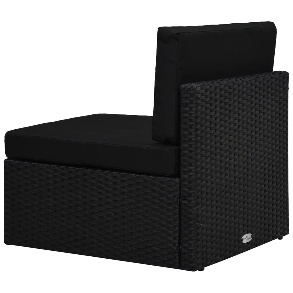 Middenbank sectioneel poly rattan zwart is nu te koop bij PeponiXL, paradijselijk wonen!
