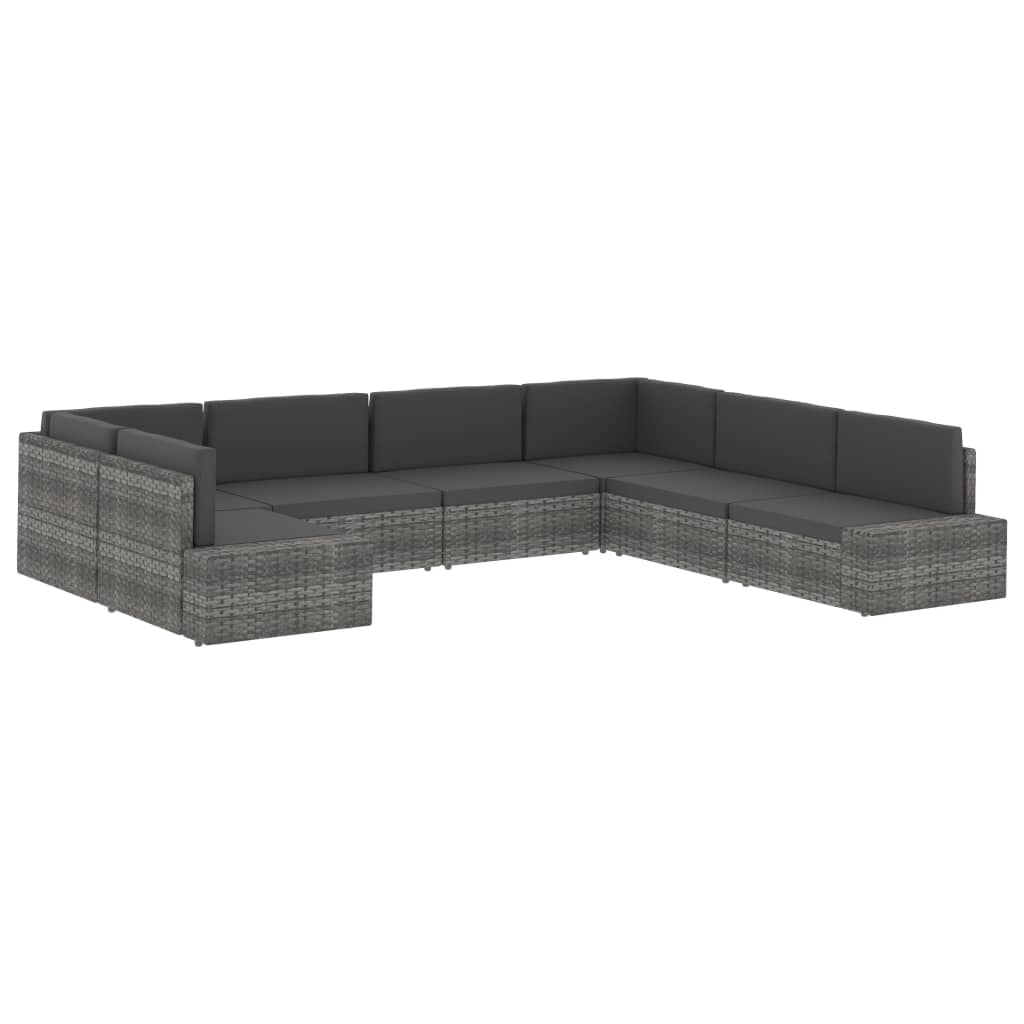 Middenbank sectioneel poly rattan zwart is nu te koop bij PeponiXL, paradijselijk wonen!