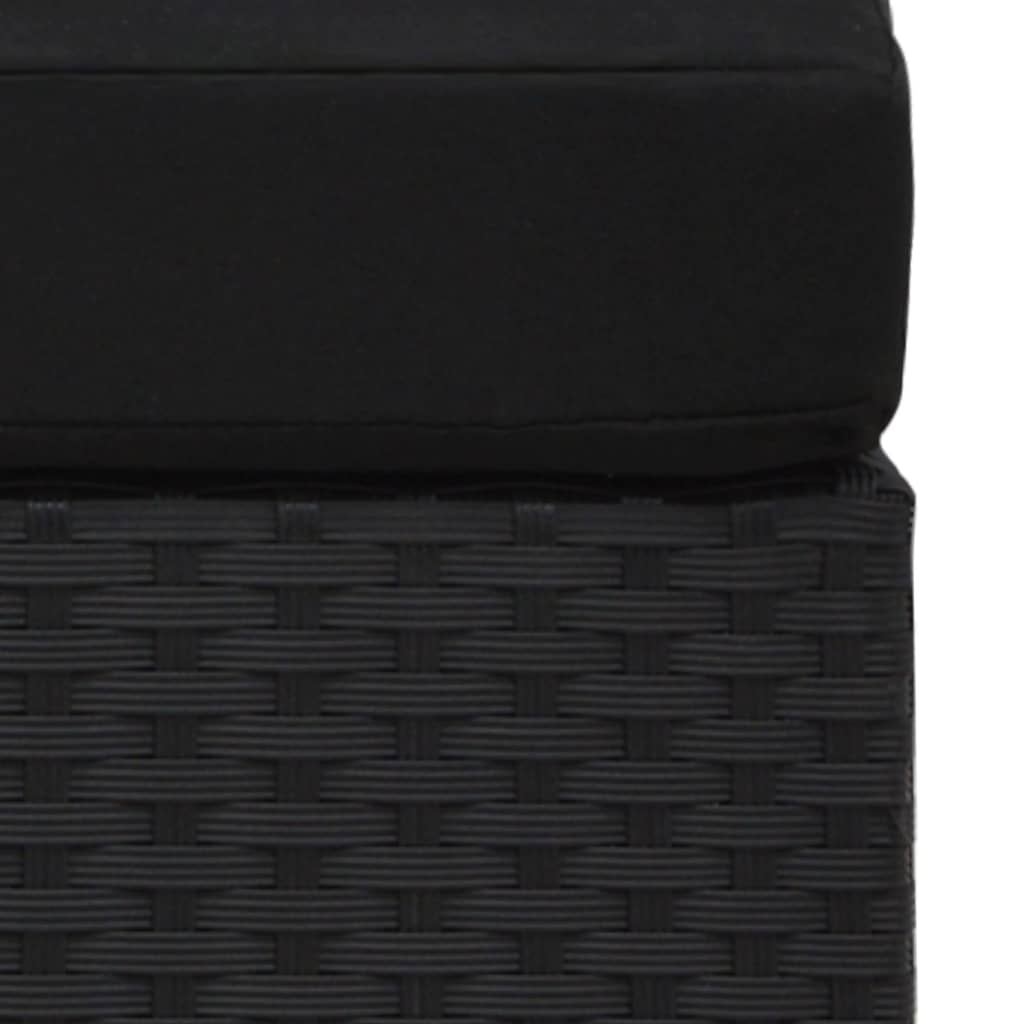 Tweezitsbank sectioneel poly rattan zwart is nu te koop bij PeponiXL, paradijselijk wonen!