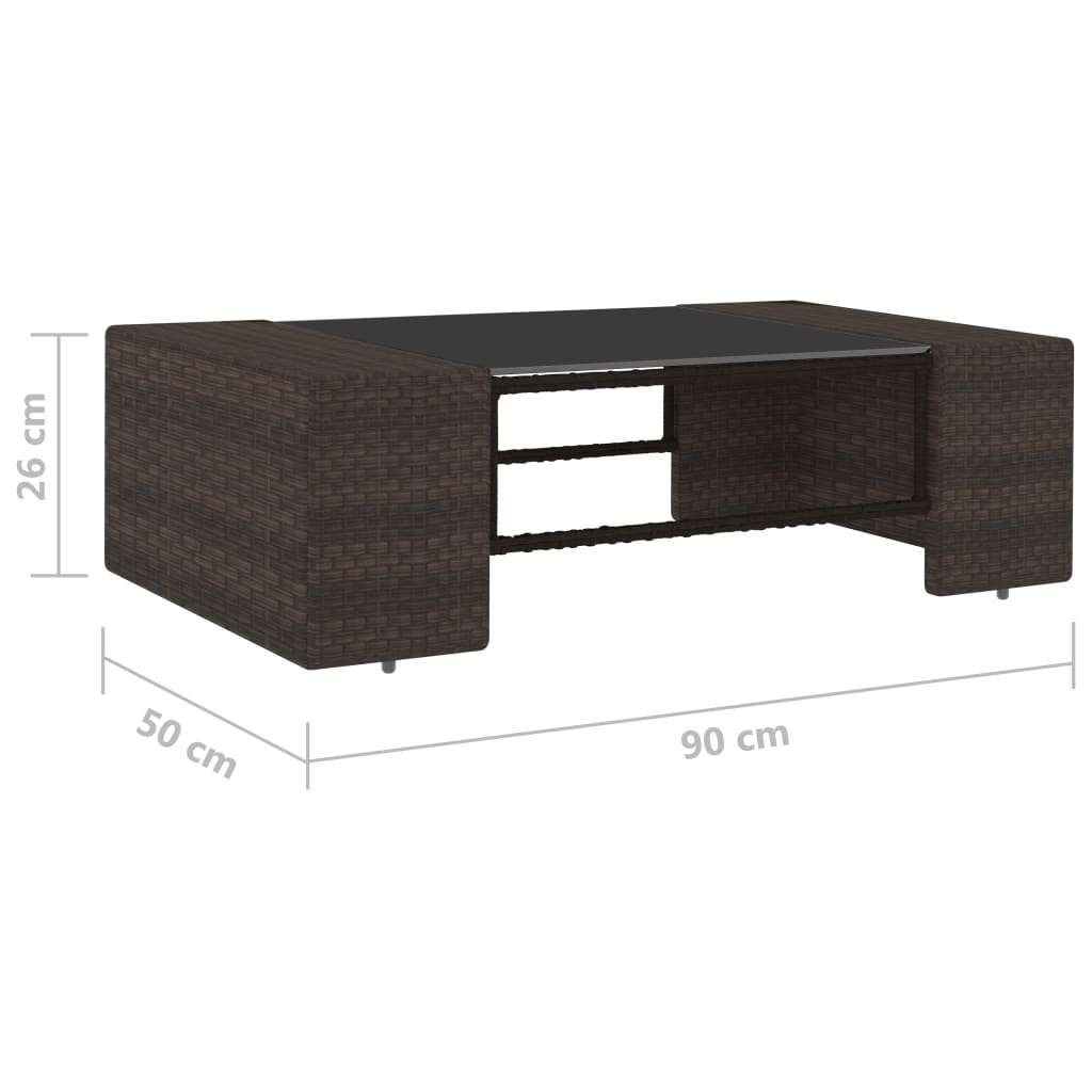 2-delige Loungeset poly rattan bruin is nu te koop bij PeponiXL, paradijselijk wonen!