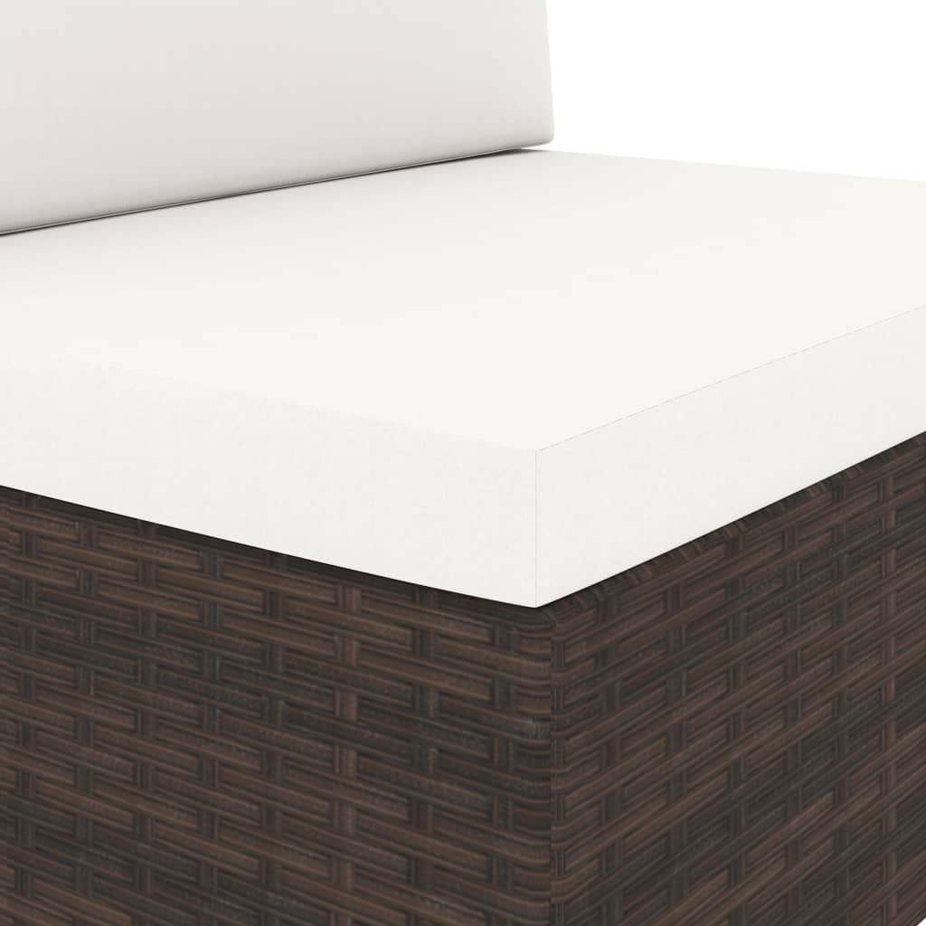 2-delige Loungeset poly rattan bruin is nu te koop bij PeponiXL, paradijselijk wonen!