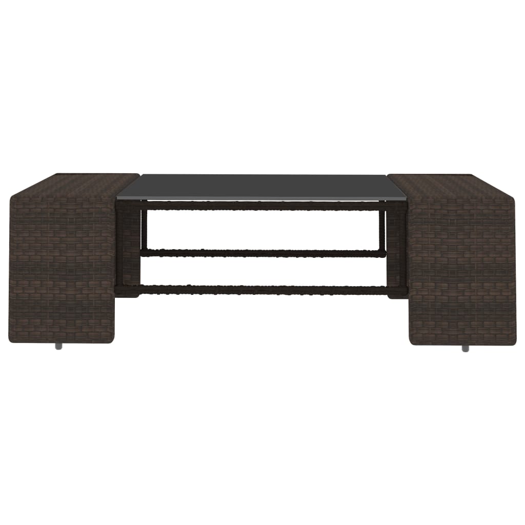 2-delige Loungeset poly rattan bruin is nu te koop bij PeponiXL, paradijselijk wonen!