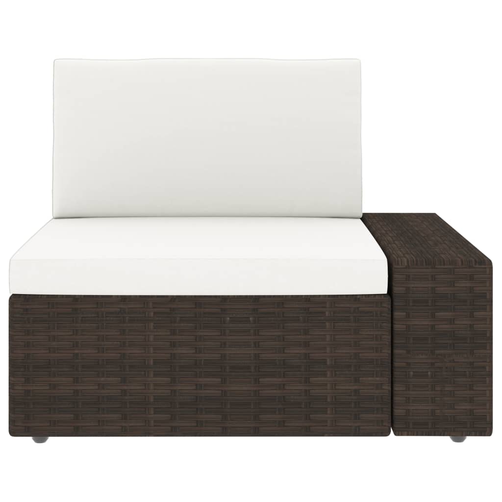 Driezitsbank sectioneel poly rattan bruin is nu te koop bij PeponiXL, paradijselijk wonen!