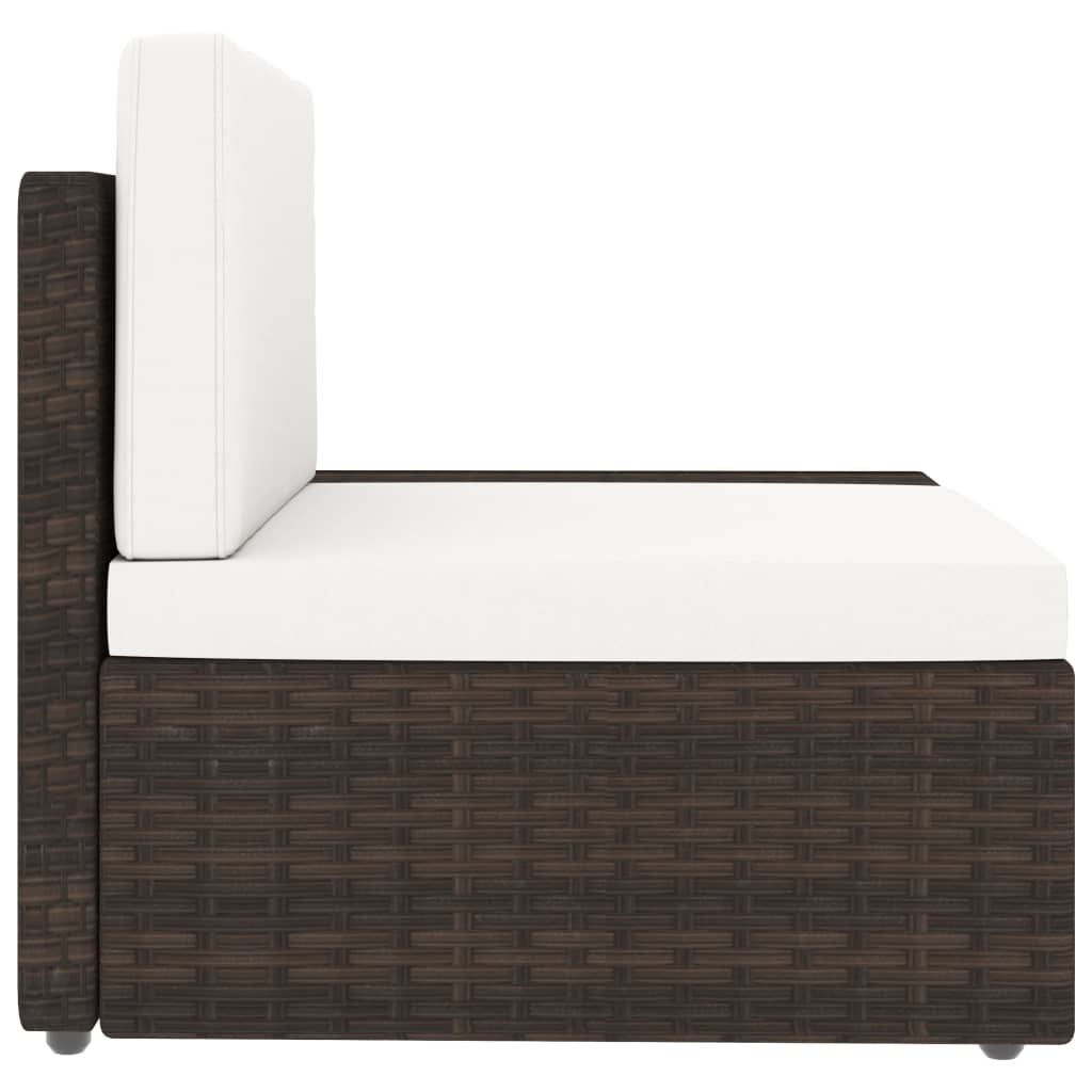 Driezitsbank sectioneel poly rattan bruin is nu te koop bij PeponiXL, paradijselijk wonen!