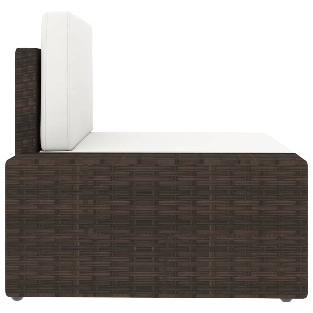 Driezitsbank sectioneel poly rattan bruin is nu te koop bij PeponiXL, paradijselijk wonen!