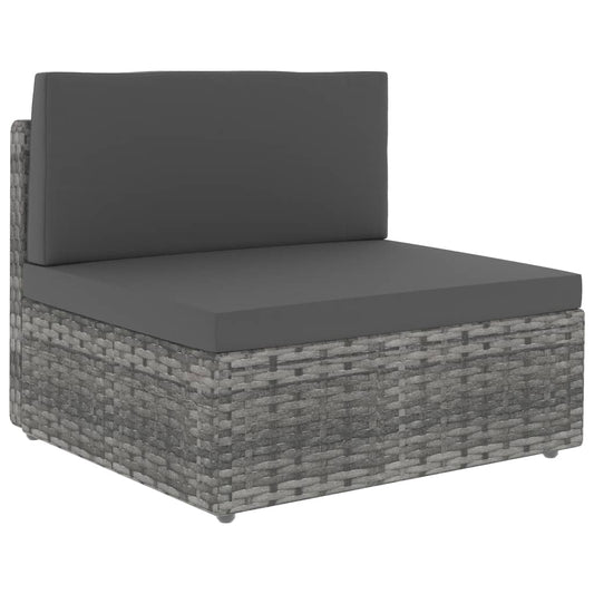 Middenbank sectioneel poly rattan grijs is nu te koop bij PeponiXL, paradijselijk wonen!