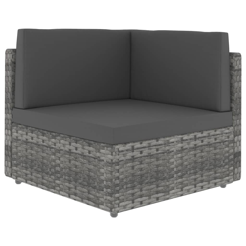 Hoekbank sectioneel poly rattan grijs is nu te koop bij PeponiXL, paradijselijk wonen!
