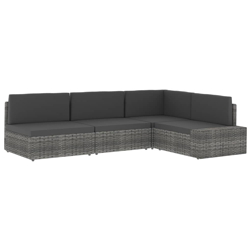 Hoekbank sectioneel poly rattan grijs is nu te koop bij PeponiXL, paradijselijk wonen!