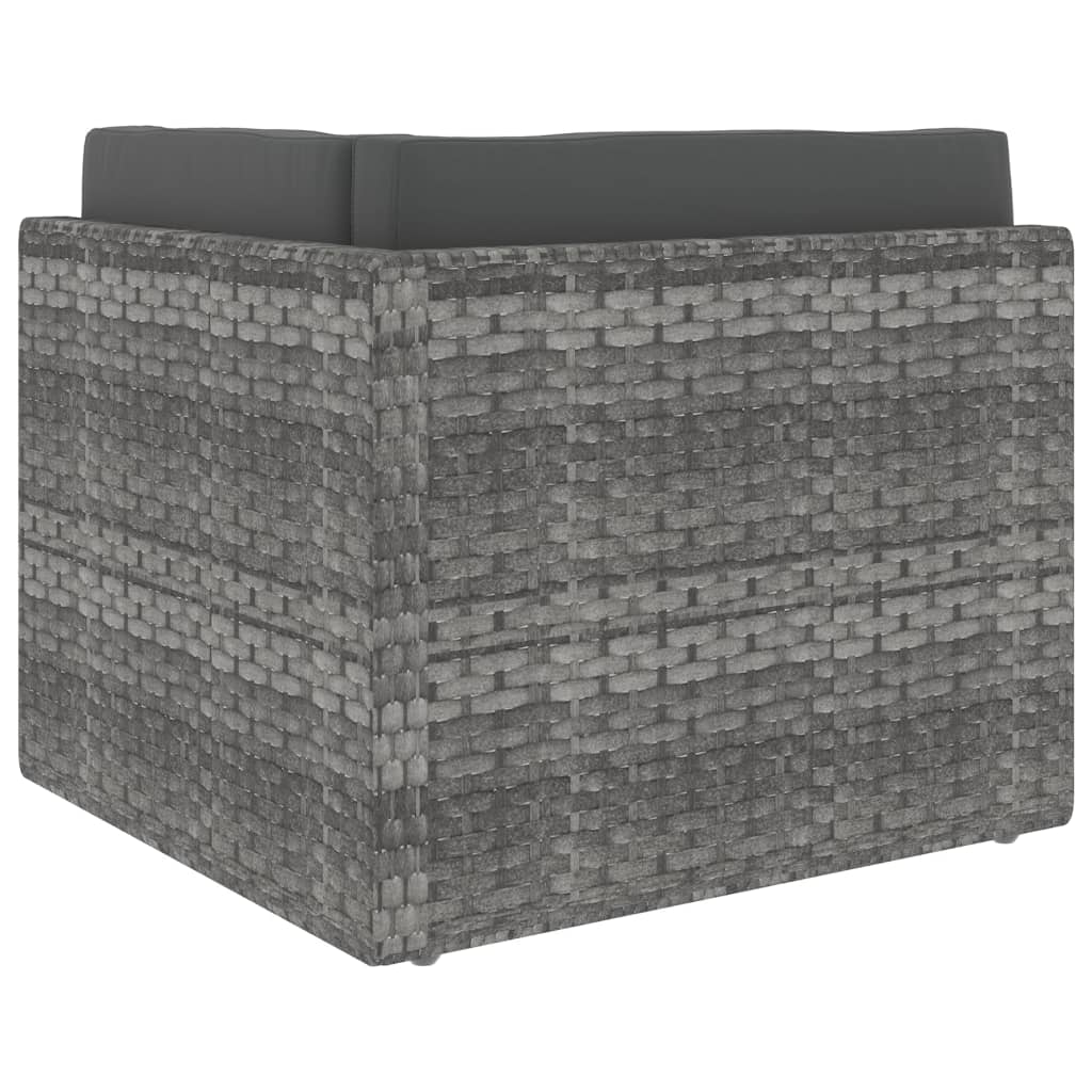 Hoekbank sectioneel poly rattan grijs is nu te koop bij PeponiXL, paradijselijk wonen!