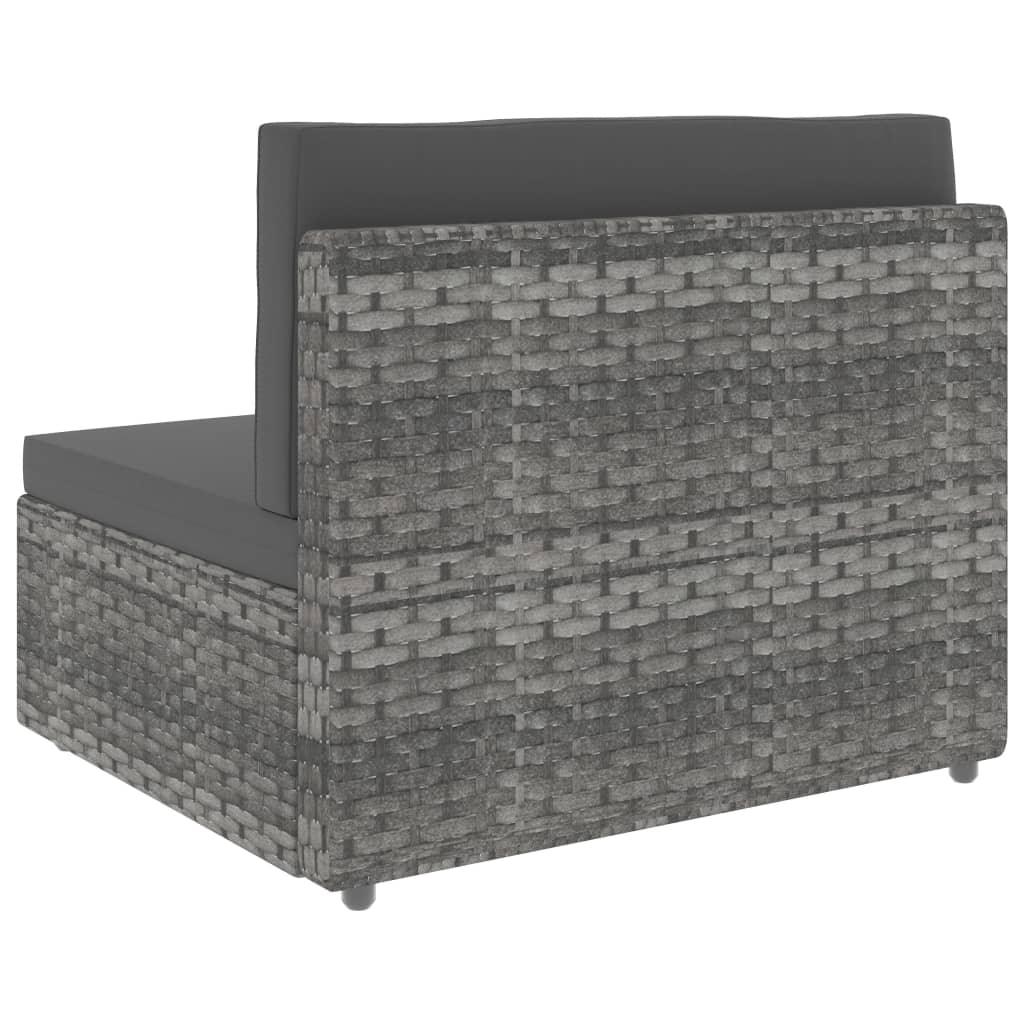 Tweezitsbank sectioneel poly rattan grijs is nu te koop bij PeponiXL, paradijselijk wonen!