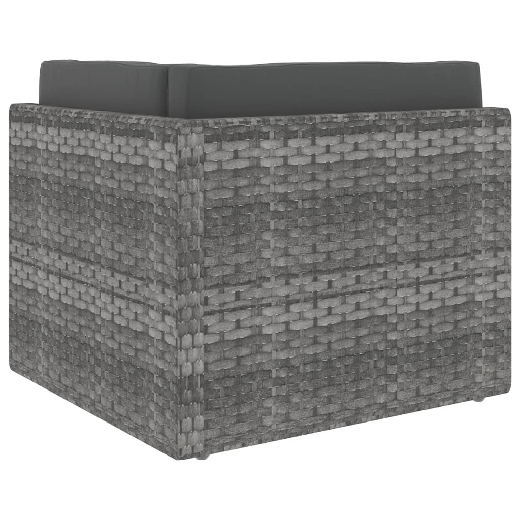Tweezitsbank sectioneel poly rattan grijs is nu te koop bij PeponiXL, paradijselijk wonen!