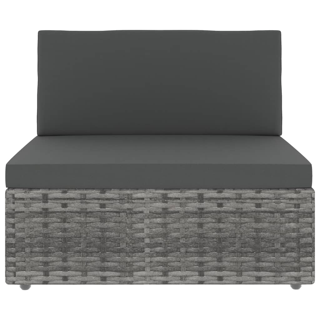 Tweezitsbank sectioneel poly rattan grijs is nu te koop bij PeponiXL, paradijselijk wonen!