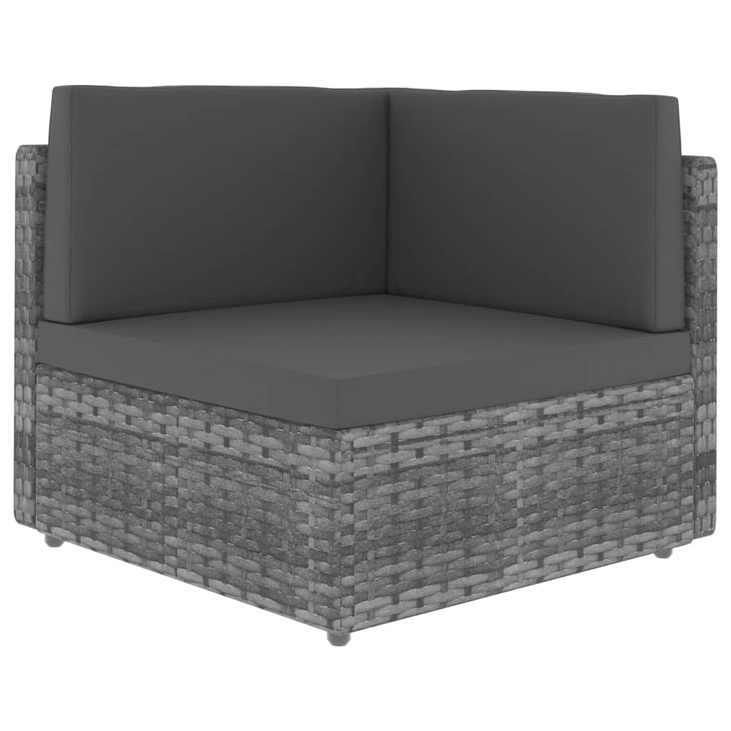 Tweezitsbank sectioneel poly rattan grijs is nu te koop bij PeponiXL, paradijselijk wonen!