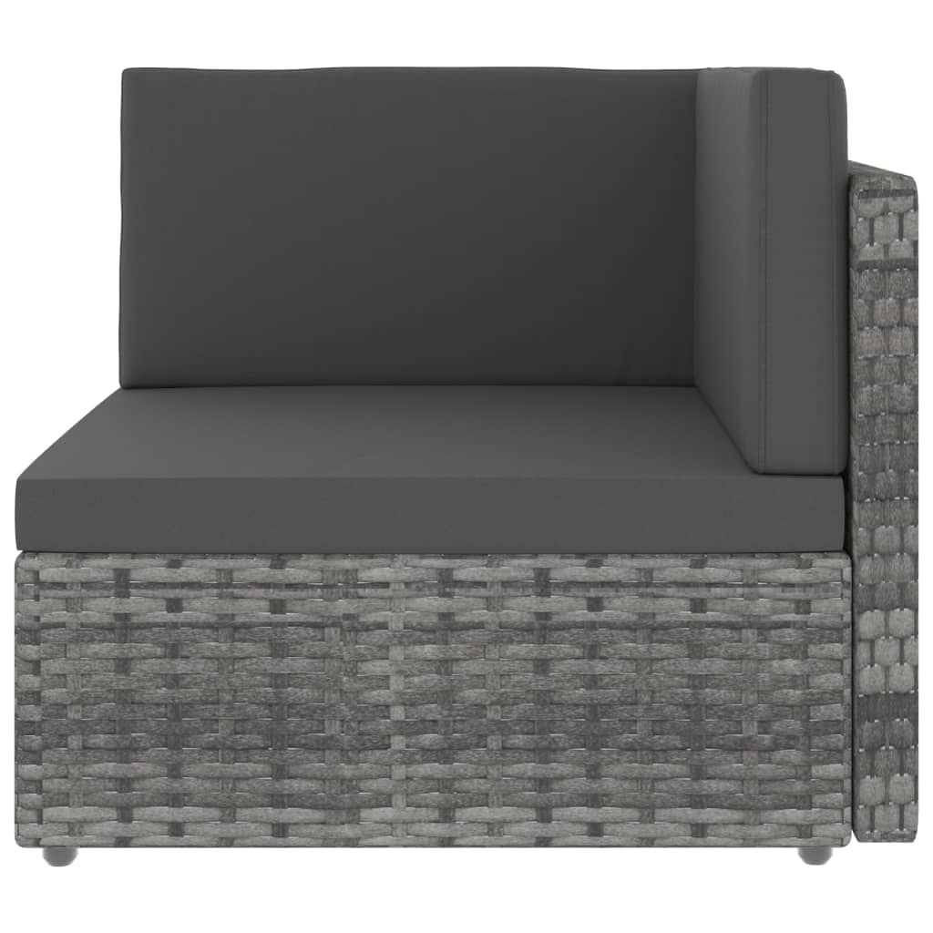 Tweezitsbank sectioneel poly rattan grijs is nu te koop bij PeponiXL, paradijselijk wonen!