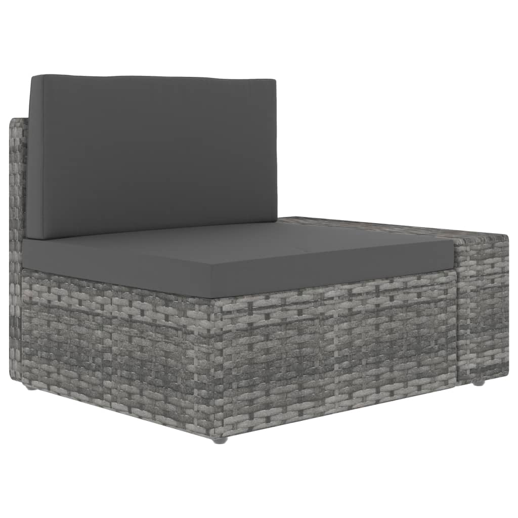 Tweezitsbank sectioneel poly rattan grijs is nu te koop bij PeponiXL, paradijselijk wonen!