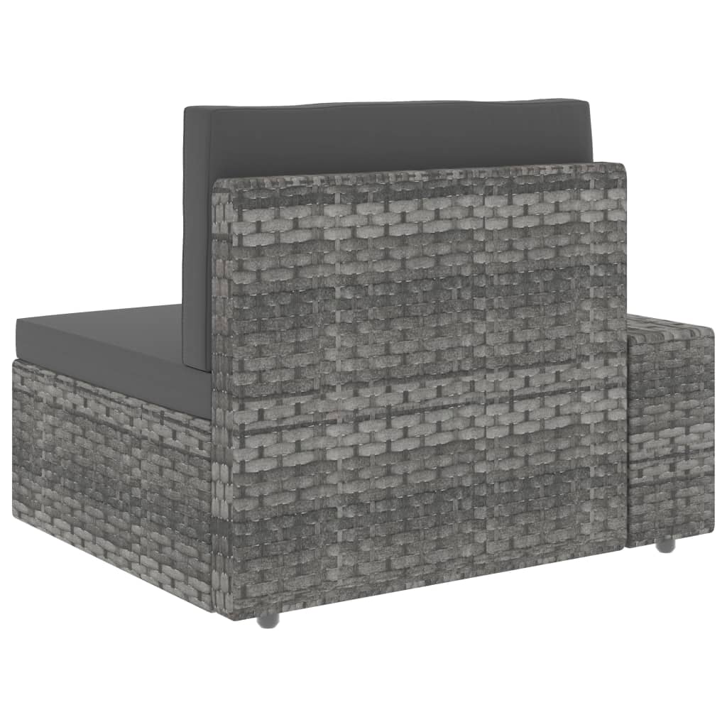 Tweezitsbank sectioneel poly rattan grijs is nu te koop bij PeponiXL, paradijselijk wonen!