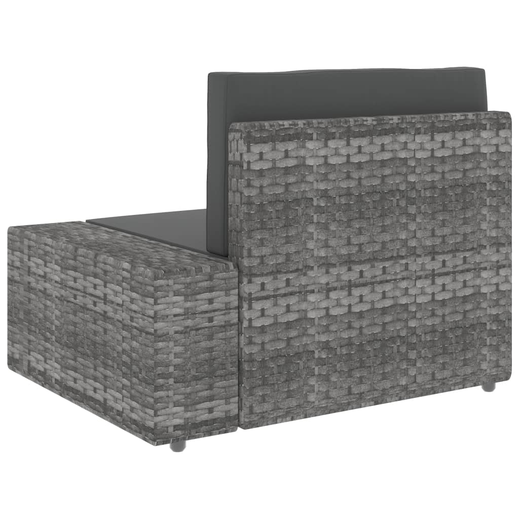Driezitsbank sectioneel poly rattan grijs is nu te koop bij PeponiXL, paradijselijk wonen!