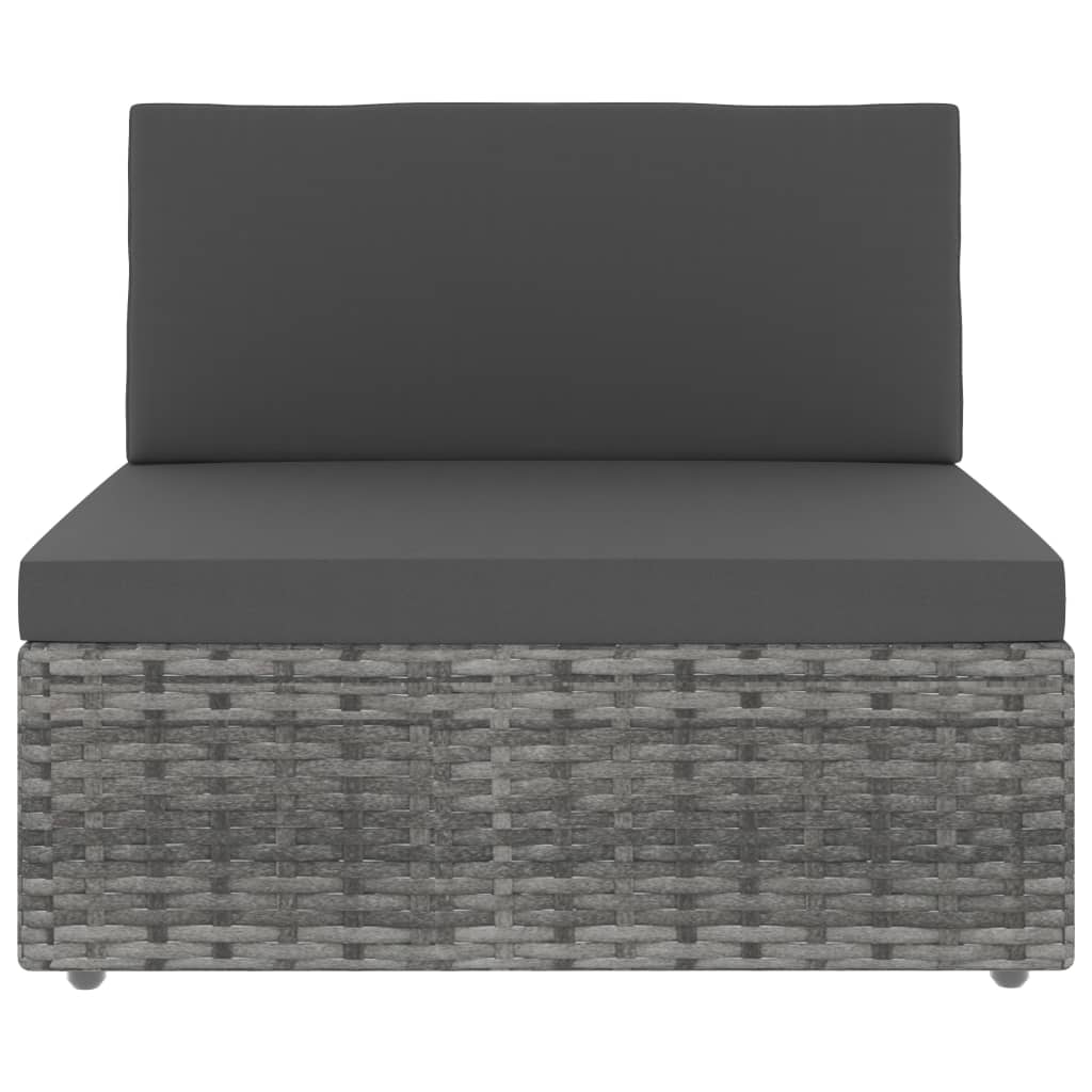 Driezitsbank sectioneel poly rattan grijs is nu te koop bij PeponiXL, paradijselijk wonen!