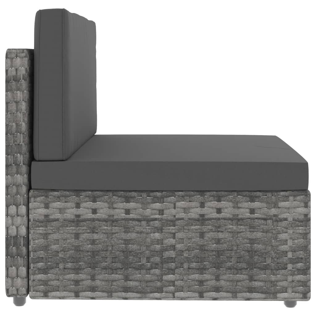 Driezitsbank sectioneel poly rattan grijs is nu te koop bij PeponiXL, paradijselijk wonen!