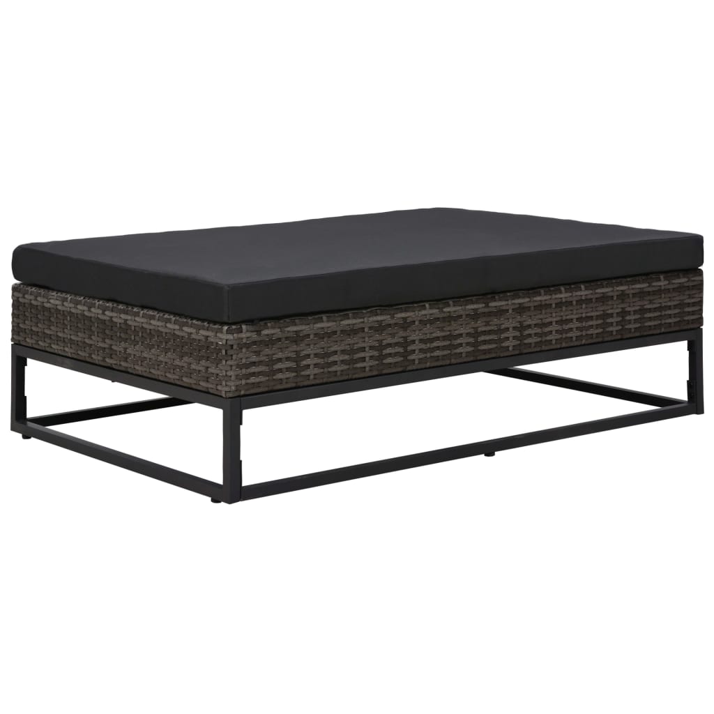 5-delige Loungeset met kussens poly rattan grijs is nu te koop bij PeponiXL, paradijselijk wonen!