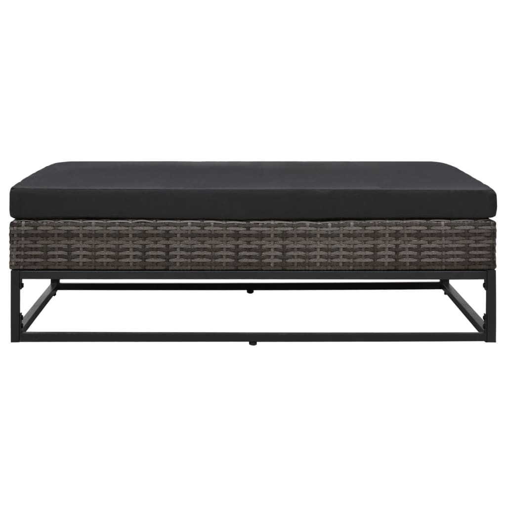 5-delige Loungeset met kussens poly rattan grijs is nu te koop bij PeponiXL, paradijselijk wonen!