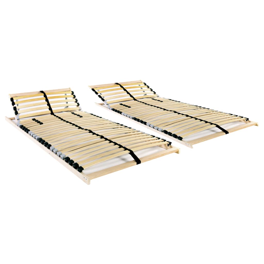 Lattenbodems 2 st met 28 latten 7 zones 90x200 cm is nu te koop bij PeponiXL, paradijselijk wonen!
