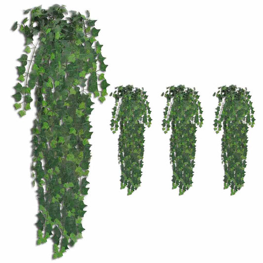Kunststruiken klimop 4 st 90 cm groen is nu te koop bij PeponiXL, paradijselijk wonen!