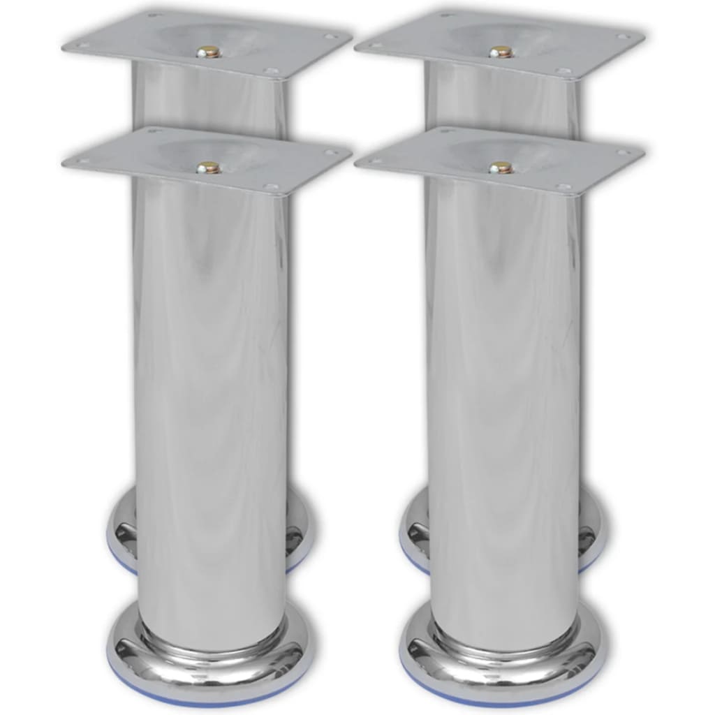 Bankpoten 8 st rond 180 mm chroomkleurig is nu te koop bij PeponiXL, paradijselijk wonen!