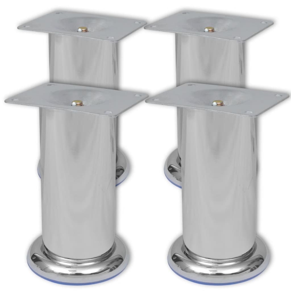 Bankpoten 8 st rond 120 mm chroomkleurig is nu te koop bij PeponiXL, paradijselijk wonen!