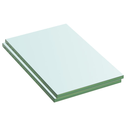 Schappen 2 st 20x12 cm glas transparant is nu te koop bij PeponiXL, paradijselijk wonen!